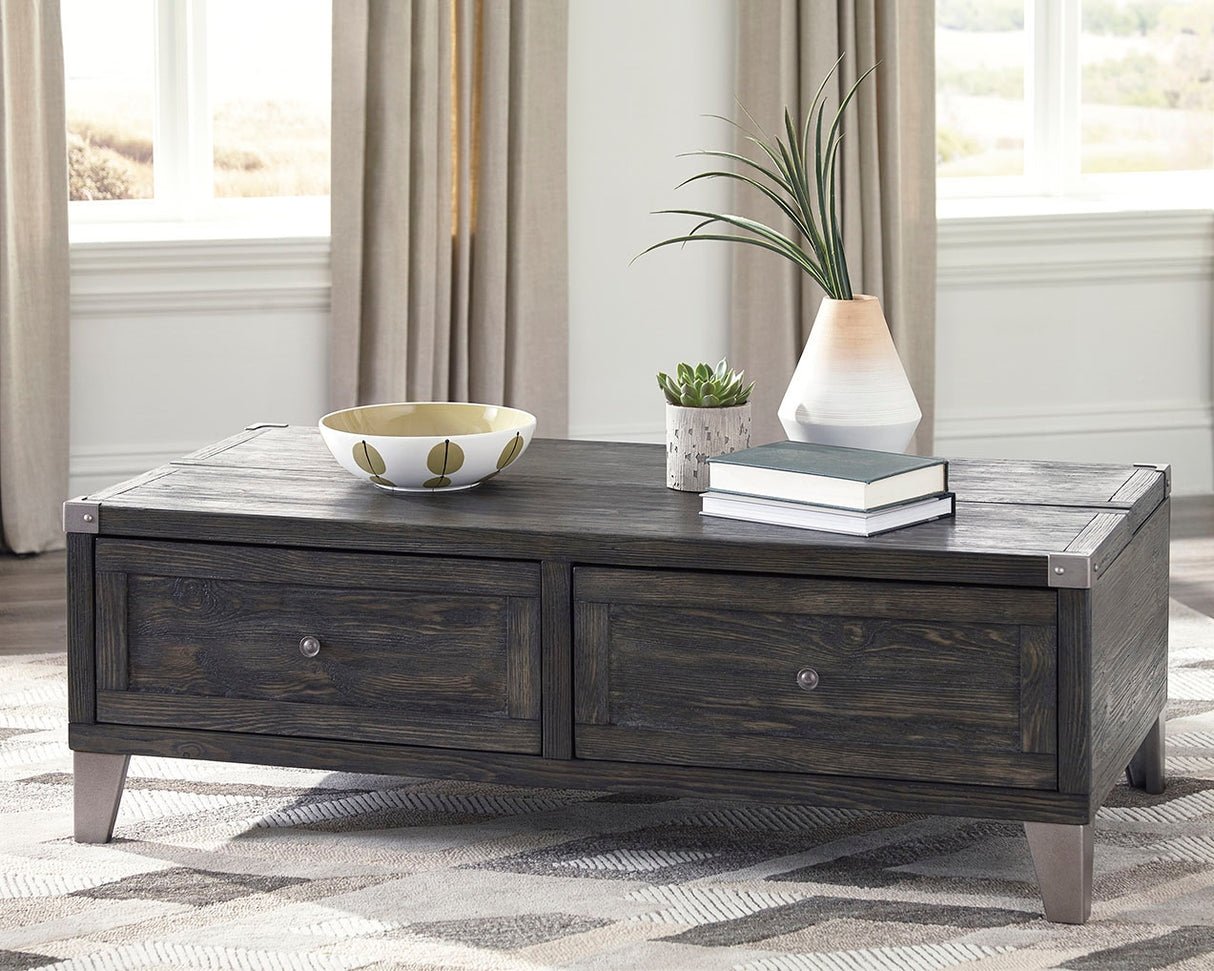 Todoe Coffee Table with 1 End Table in Dark Gray from Ashley - Luna Furniture