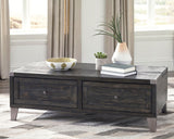 Todoe Coffee Table with 1 End Table in Dark Gray from Ashley - Luna Furniture