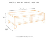 Todoe Coffee Table with 1 End Table in Dark Gray from Ashley - Luna Furniture