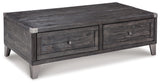 Todoe Coffee Table with 2 End Tables in Dark Gray from Ashley - Luna Furniture