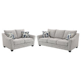 Tomkins 2-piece Boucle Upholstered Sofa Set Light Grey from Coaster - Luna Furniture