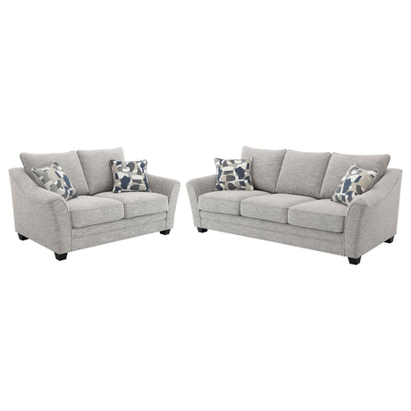 Tomkins 2-piece Boucle Upholstered Sofa Set Light Grey - 509671-S2