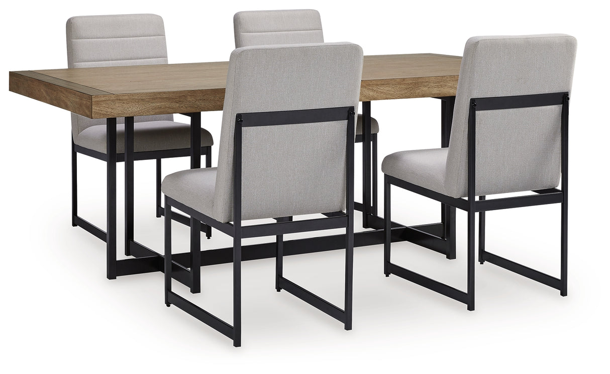 Tomtyn Dining Table and 4 Chairs in Light Brown from Ashley - Luna Furniture