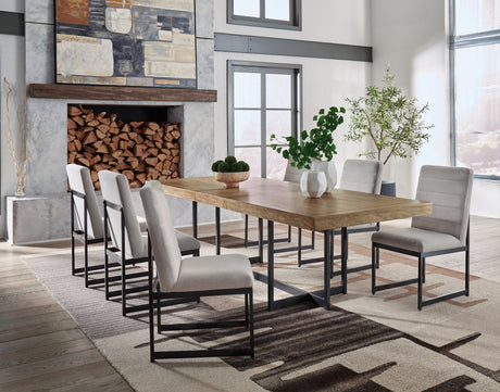 Tomtyn Dining Table and 6 Chairs in Light Brown from Ashley - Luna Furniture