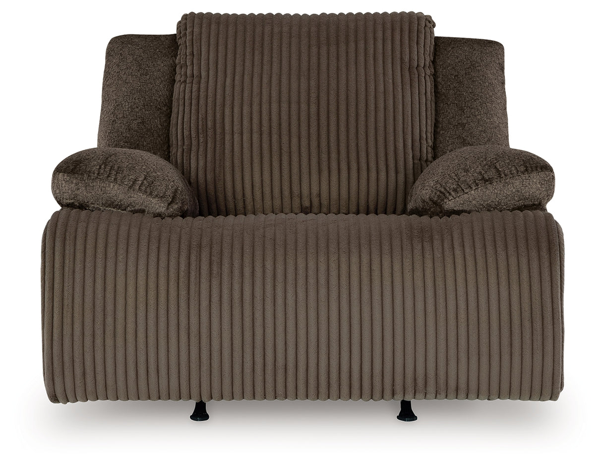 Top Tier 5-Piece Sectional with Recliner in Chocolate - PKG019386