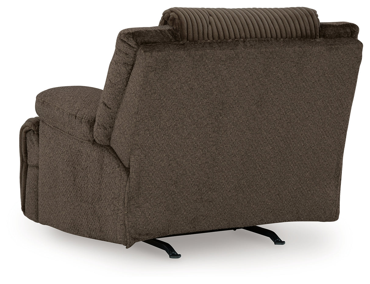 Top Tier 5-Piece Sectional with Recliner in Chocolate - PKG019386