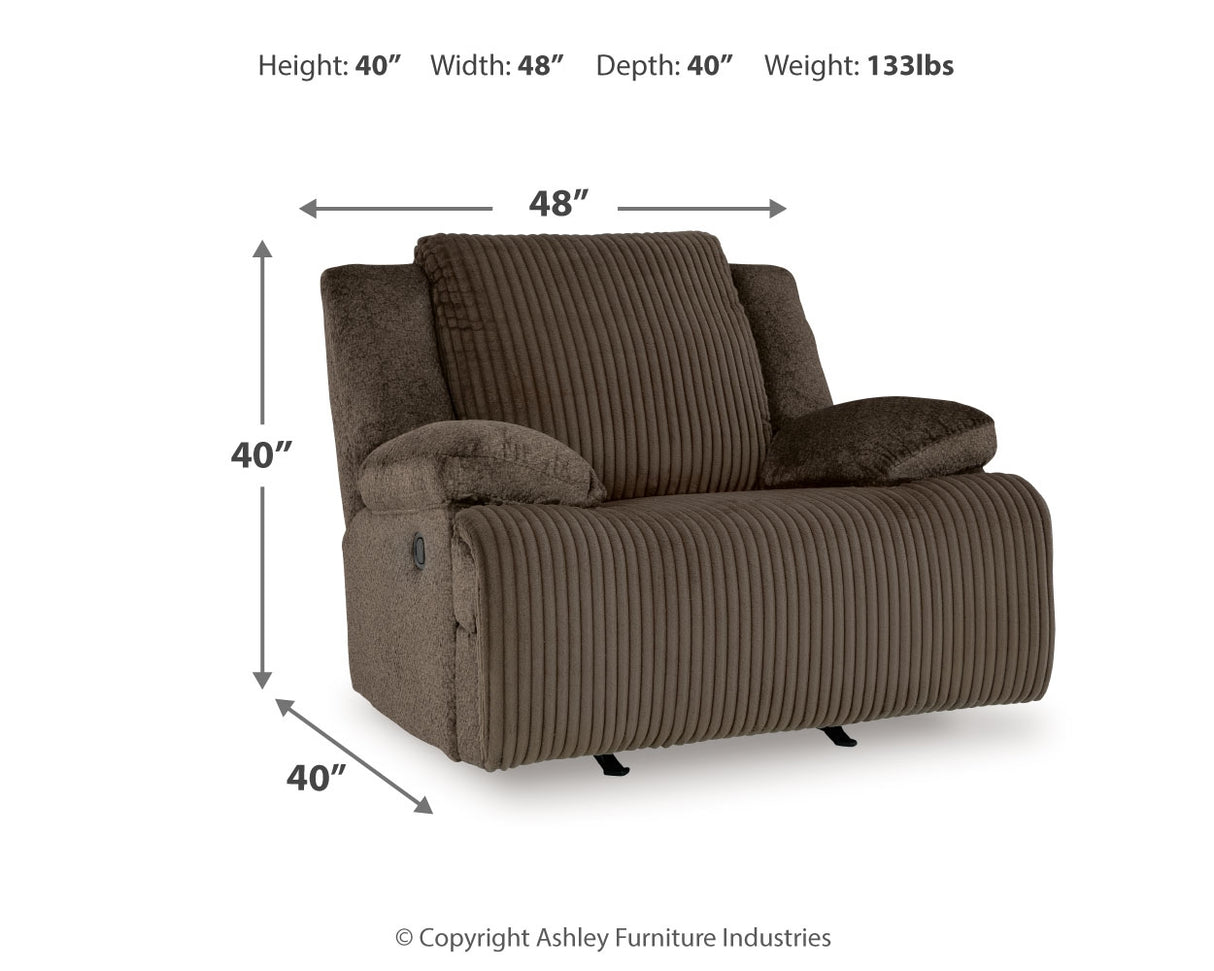 Top Tier 6-Piece Sectional with Recliner in Chocolate - PKG019384