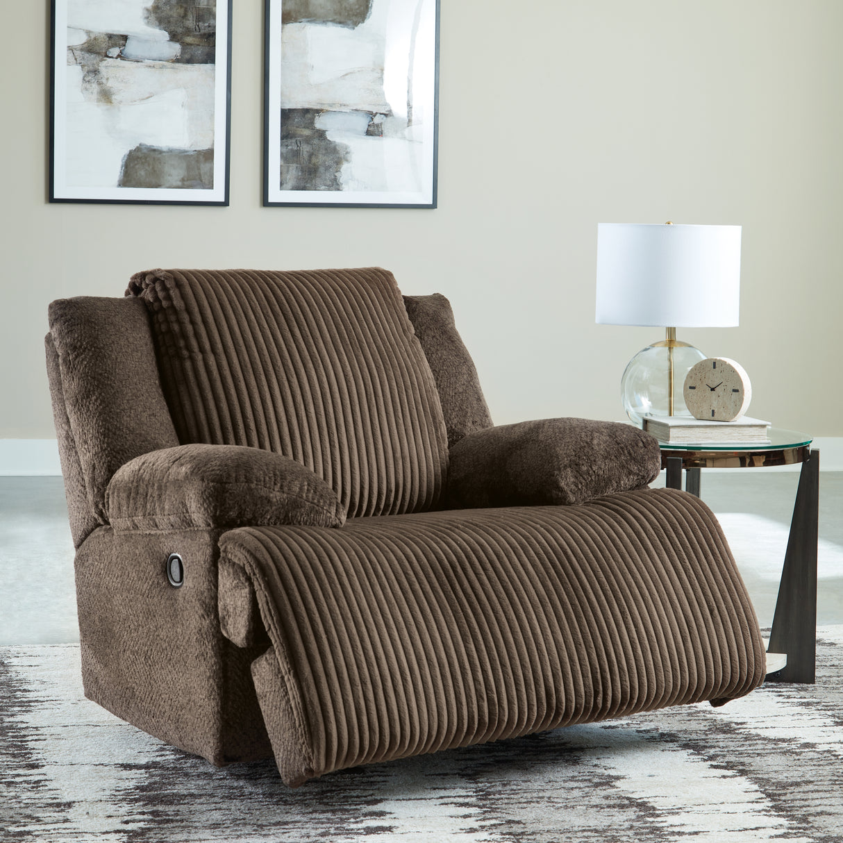 Top Tier 6-Piece Sectional with Recliner in Chocolate - PKG019385