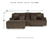 Top Tier Sofa and Recliner in Chocolate - PKG019388