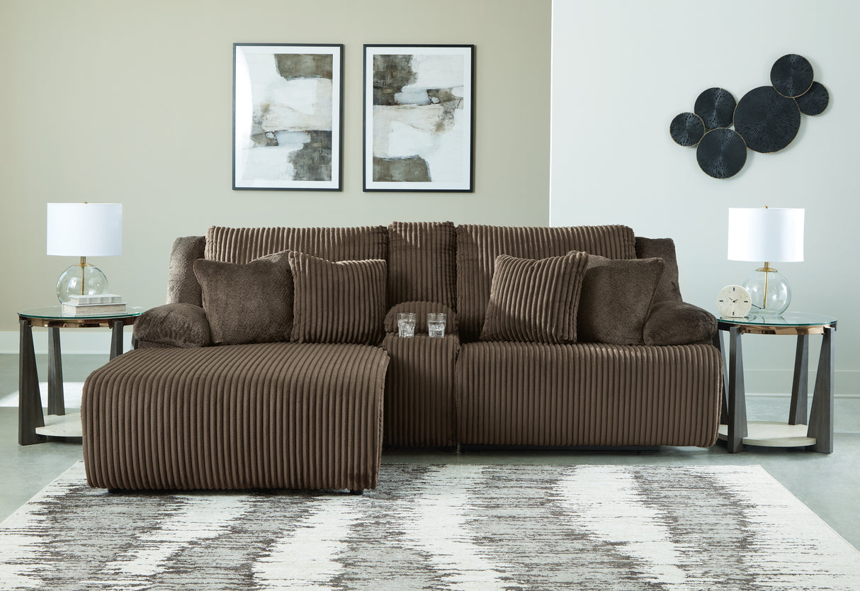 Top Tier Sofa and Recliner in Chocolate - PKG019388