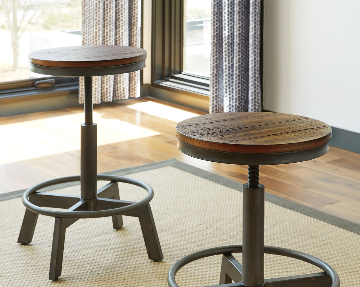 Torjin 2-Piece Bar Stool in Brown/Gray - PKG000115