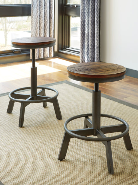 Torjin 2-Piece Bar Stool in Brown/Gray - PKG000115