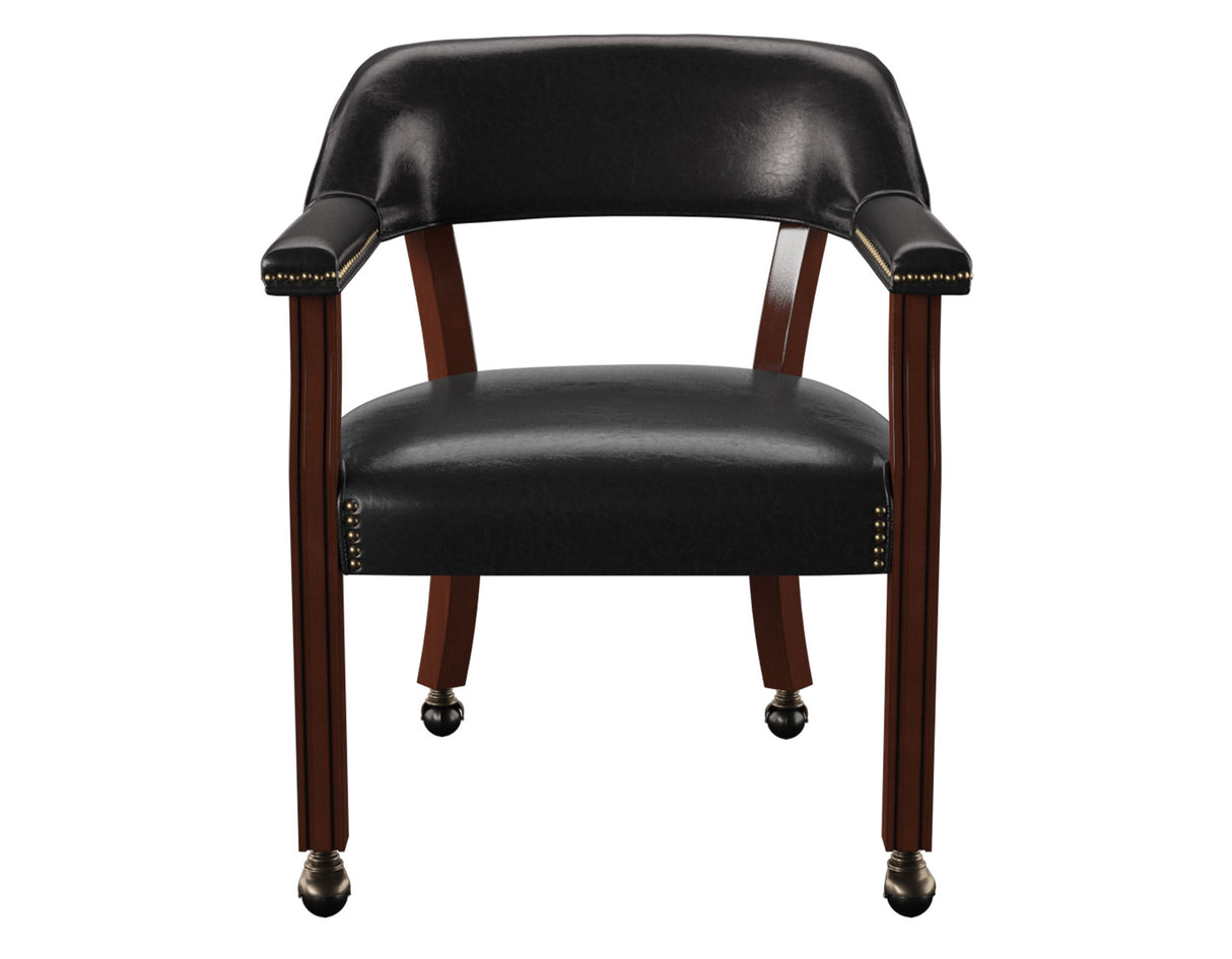 Tournament Arm Chair w/Casters, Black - TU500AB