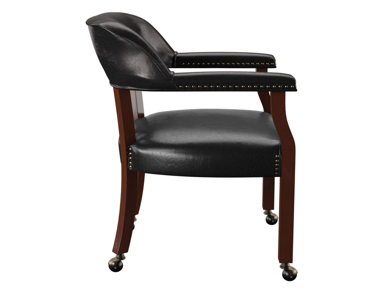 Tournament Arm Chair w/Casters, Black - TU500AB