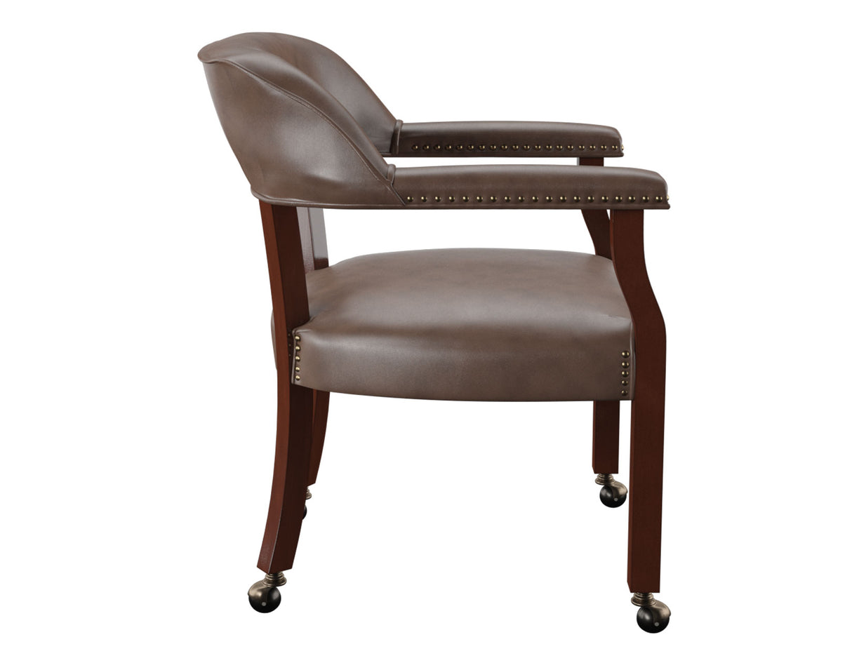 Tournament Arm Chair w/Casters – Brown - TU500A