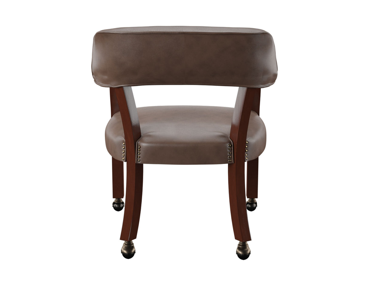 Tournament Arm Chair w/Casters – Brown - TU500A