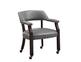 Tournament Arm Chair w/Casters, Gray from Steve Silver - Luna Furniture