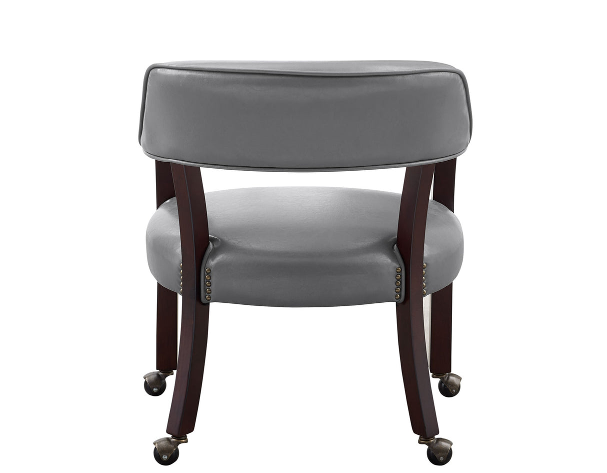 Tournament Arm Chair w/Casters, Gray from Steve Silver - Luna Furniture