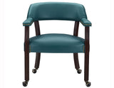 Tournament Arm Chair w/Casters, Teal from Steve Silver - Luna Furniture