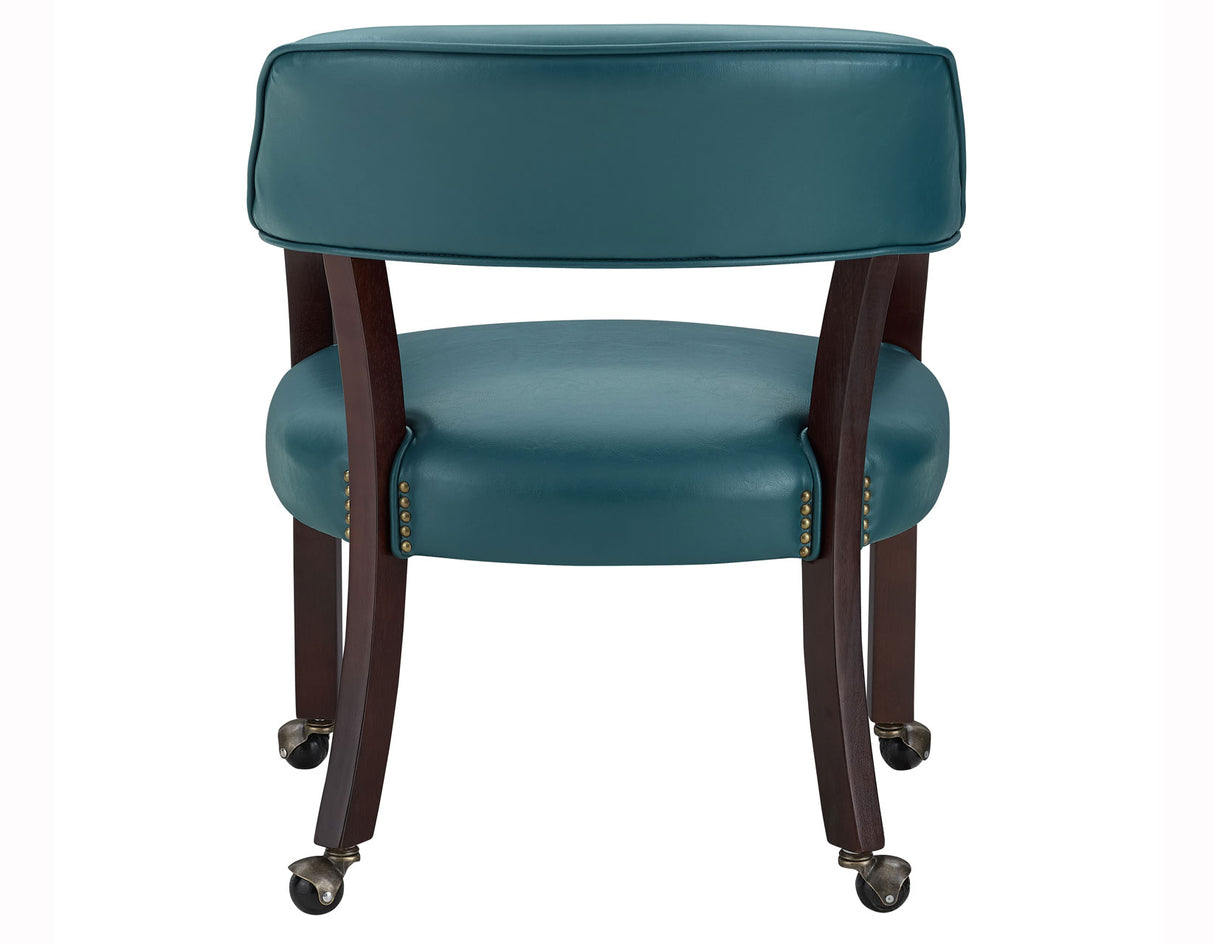 Tournament Arm Chair w/Casters, Teal from Steve Silver - Luna Furniture