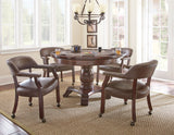 Tournament, Game Table and Chairs, 6-Piece, Brown(Table & 4 Side Chairs) from Steve Silver - Luna Furniture