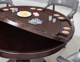 Tournament, Game Table and Chairs, 6-Piece, Brown(Table & 4 Side Chairs) from Steve Silver - Luna Furniture