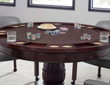 Tournament, Game Table and Chairs, 6-Piece, Brown(Table & 4 Side Chairs) from Steve Silver - Luna Furniture