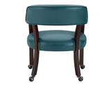 Tournament Game Table and Chairs, 6 Piece, Teal(Table & 4 Captains Chairs) from Steve Silver - Luna Furniture