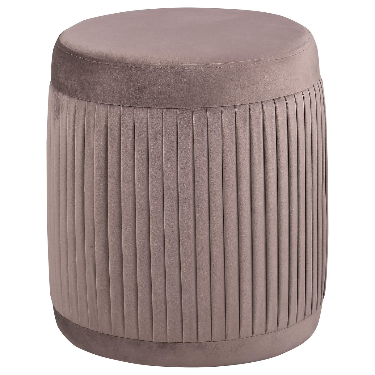 Tovar Round Upholstered Ottoman Mauve from Coaster - Luna Furniture