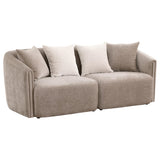 Townsend 2-piece Chenille Upholstered Sofa Set Latte from Coaster - Luna Furniture