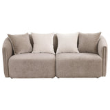 Townsend 2-piece Chenille Upholstered Sofa Set Latte from Coaster - Luna Furniture