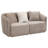 Townsend 2-piece Chenille Upholstered Sofa Set Latte from Coaster - Luna Furniture