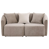 Townsend 2-piece Chenille Upholstered Sofa Set Latte from Coaster - Luna Furniture