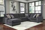 Tracling 3-Piece Sectional with Ottoman in Slate - PKG001612