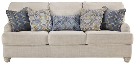 Traemore Sofa, Loveseat, Chair and Ottoman in Linen - PKG001040