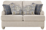 Traemore Sofa, Loveseat, Chair and Ottoman in Linen - PKG001040