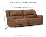 Trasimeno Sofa and Loveseat in Caramel - PKG015848