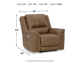 Trasimeno Sofa, Loveseat and Recliner in Caramel - PKG015849