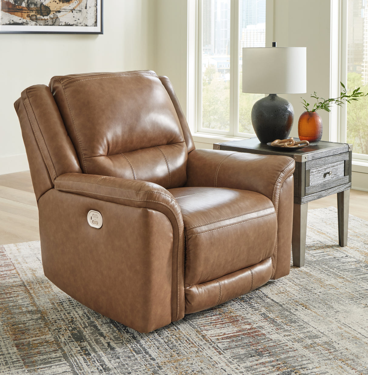 Trasimeno Sofa, Loveseat and Recliner in Caramel - PKG015849