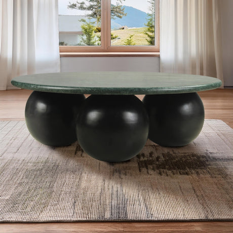 Treviso Marble Coffee Table in Green from Meridian - Luna Furniture