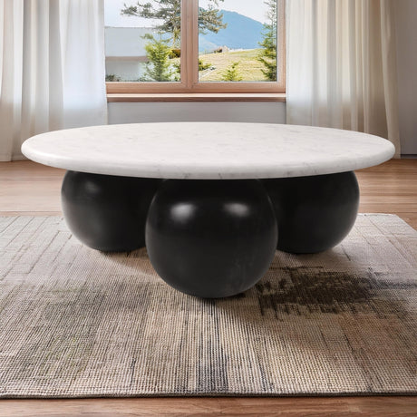 Treviso Marble Coffee Table in White from Meridian - Luna Furniture