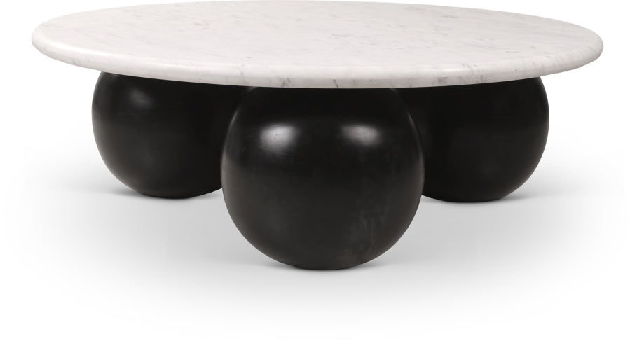 Treviso Marble Coffee Table in White from Meridian - Luna Furniture