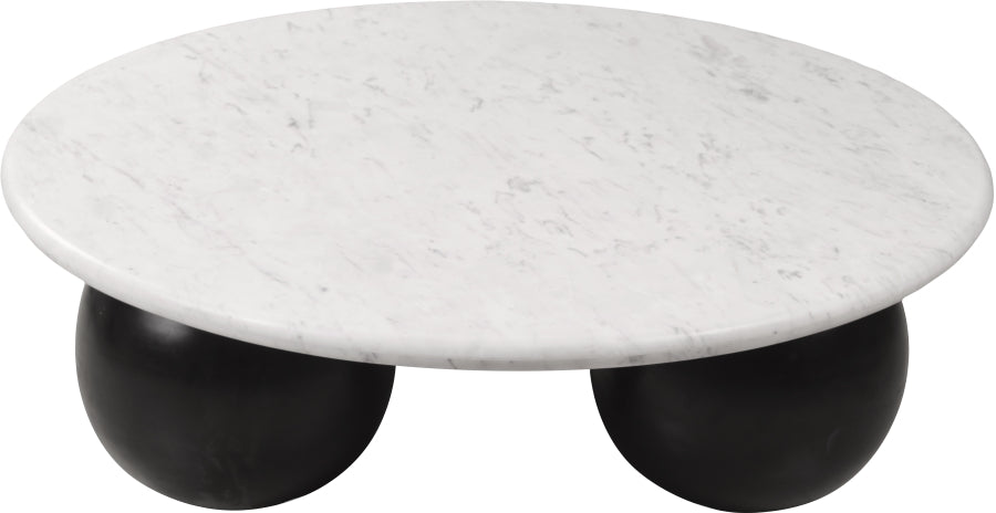 Treviso Marble Coffee Table in White from Meridian - Luna Furniture