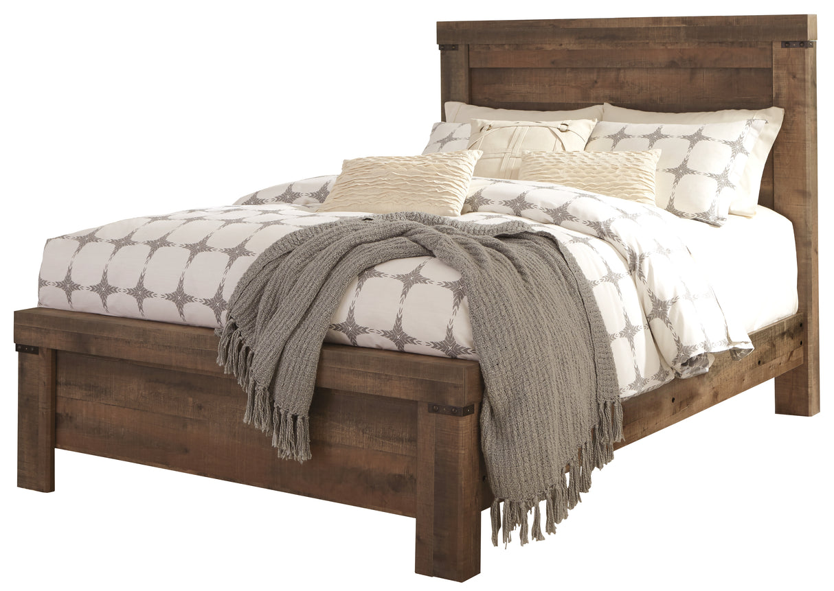 Trinell King Panel Bed with Dresser and Chest in Brown from Ashley - Luna Furniture