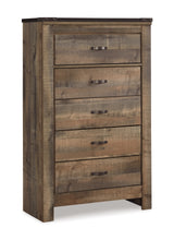 Trinell King Panel Bed with Dresser and Chest in Brown from Ashley - Luna Furniture