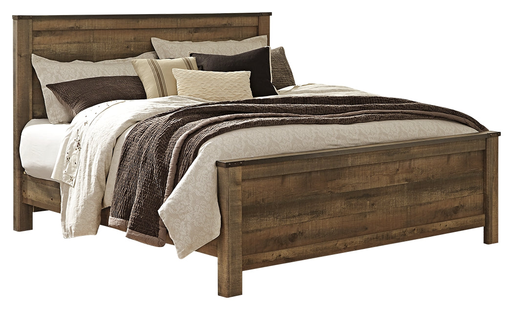 Trinell King Panel Bed with Dresser in Brown from Ashley - Luna Furniture