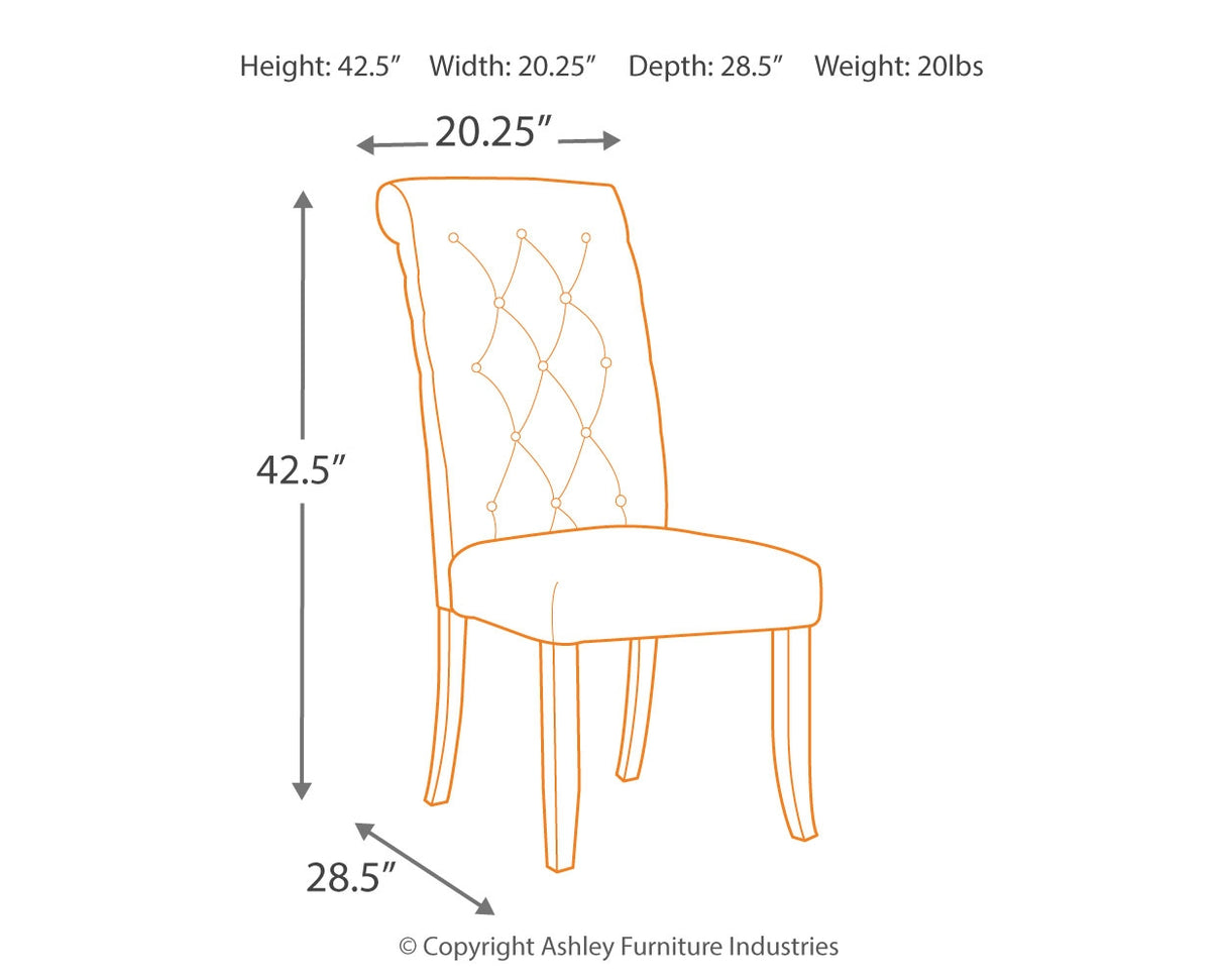 Tripton 2-Piece Dining Room Chair in Linen from Ashley - Luna Furniture