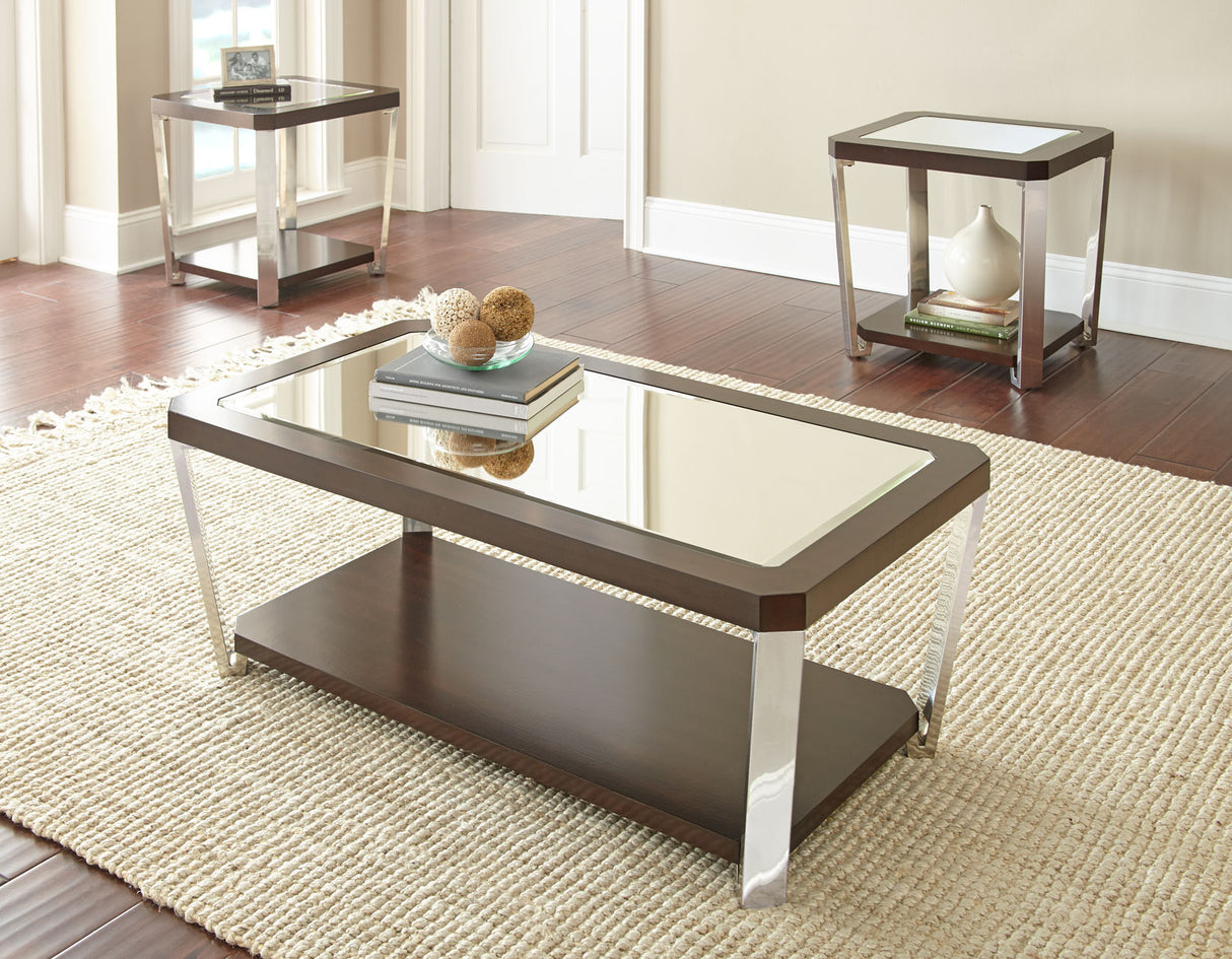 Truman End Table [stainless steel] from Steve Silver - Luna Furniture