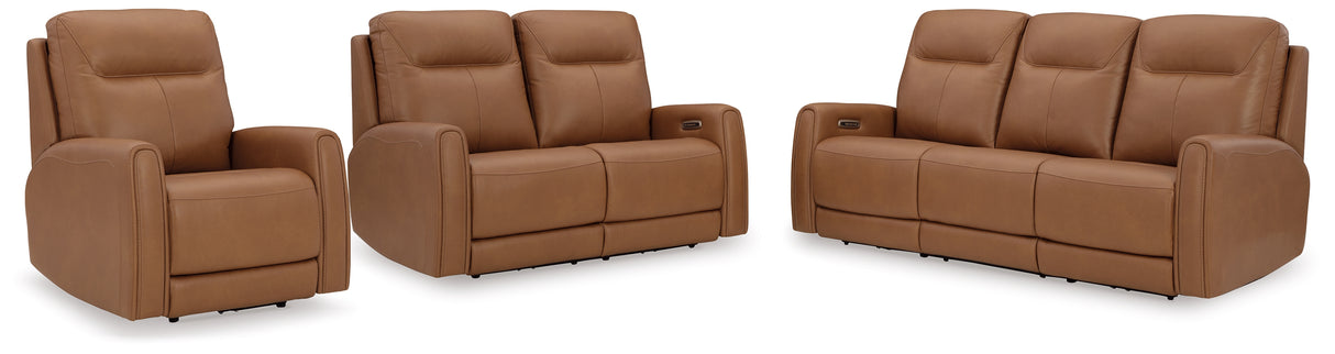 Tryanny Sofa, Loveseat and Recliner in Butterscotch - PKG016550