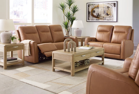 Tryanny Sofa, Loveseat and Recliner in Butterscotch - PKG016550